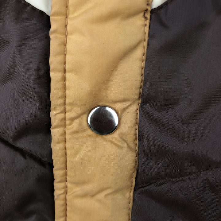 Vintage 70s-80'S SIGALLO padded vest, size L, men's Nylon brown type Vintage Second Hand