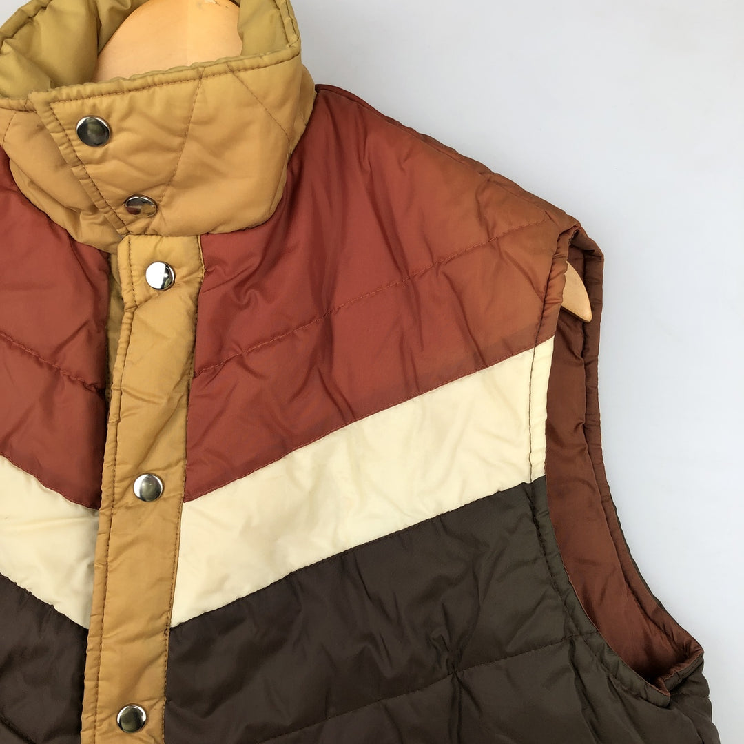 Vintage 70s-80'S SIGALLO padded vest, size L, men's Nylon brown type Vintage Second Hand