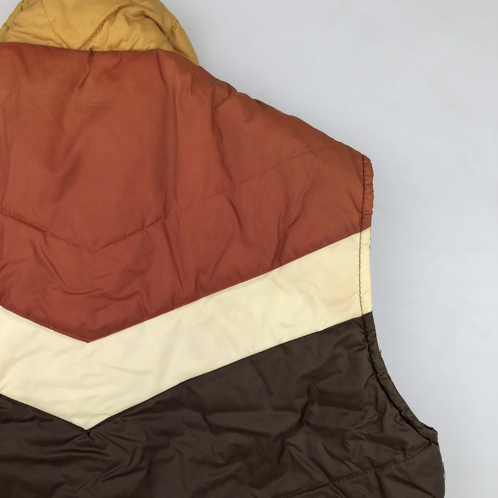 Vintage 70s-80'S SIGALLO padded vest, size L, men's Nylon brown type Vintage Second Hand