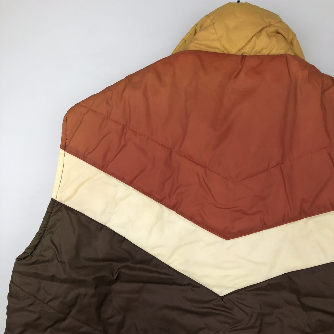 Vintage 70s-80'S SIGALLO padded vest, size L, men's Nylon brown type Vintage Second Hand