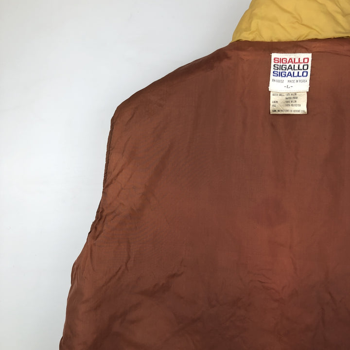 Vintage 70s-80'S SIGALLO padded vest, size L, men's Nylon brown type Vintage Second Hand