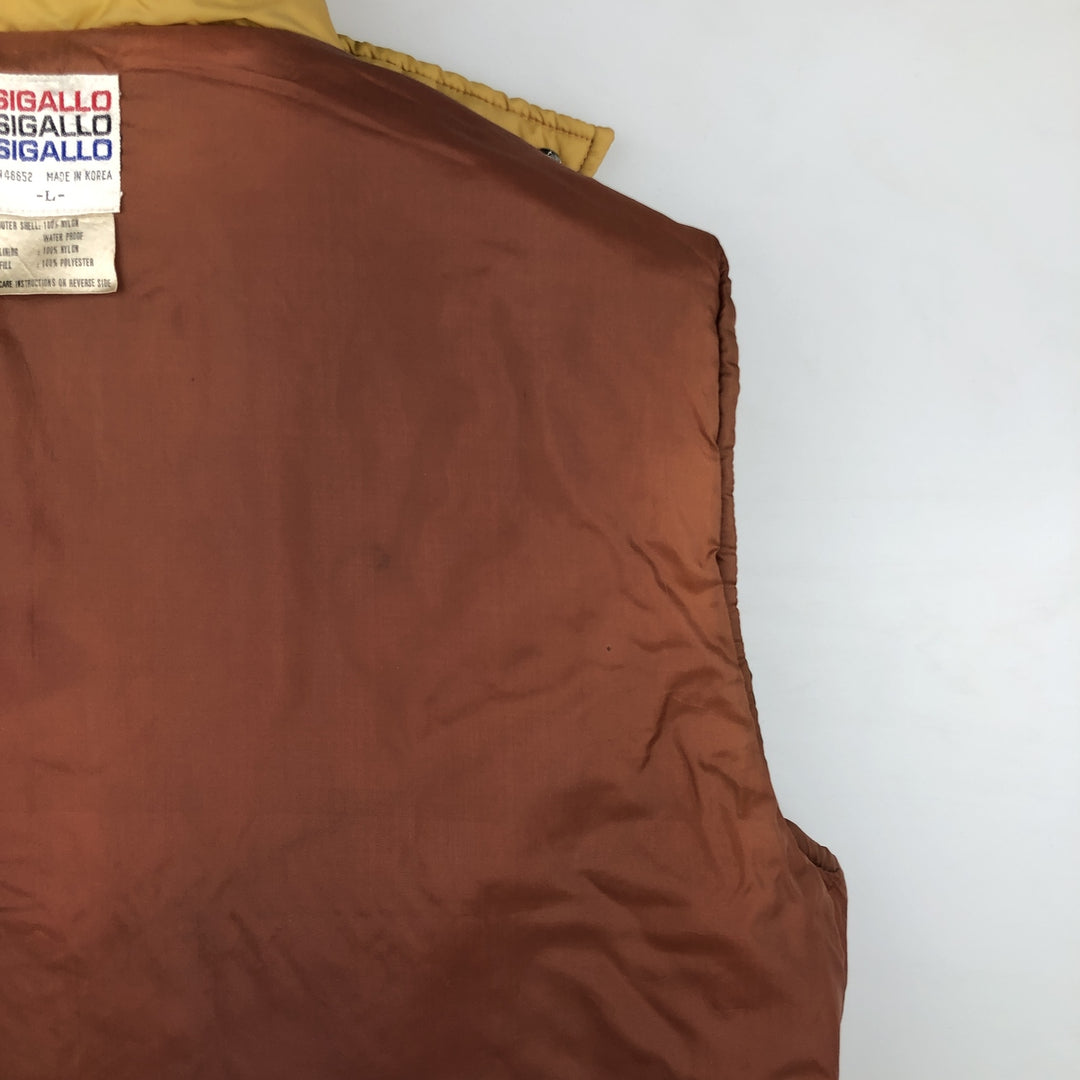Vintage 70s-80'S SIGALLO padded vest, size L, men's Nylon brown type Vintage Second Hand