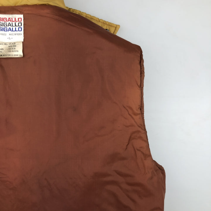 Vintage 70s-80'S SIGALLO padded vest, size L, men's Nylon brown type Vintage Second Hand