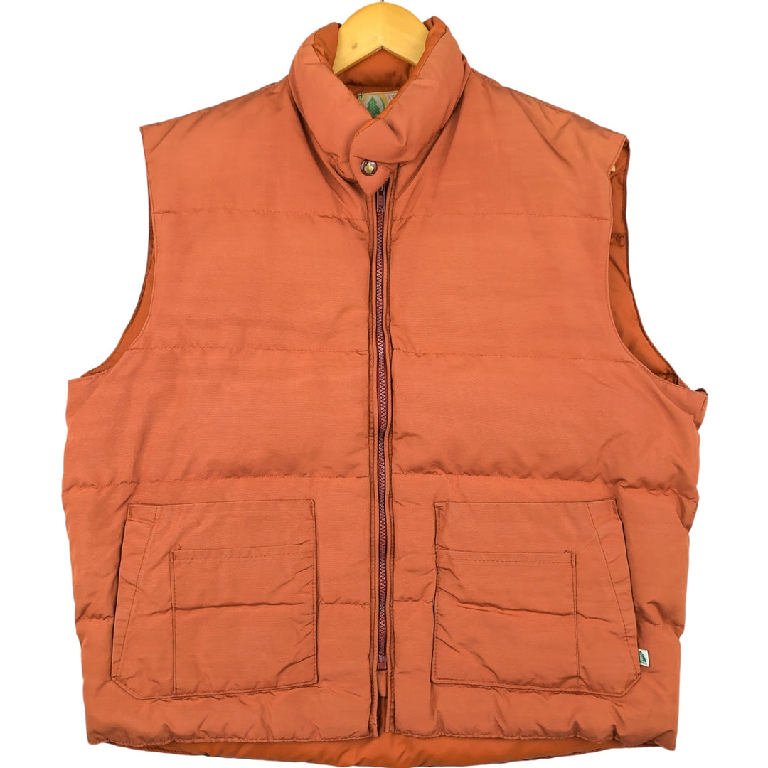 Vintage 1970s-1980'S Woods Rough Rider Down Vest, Made in Canada, Men's Size L Down (insulation) orange type Vintage Second Hand