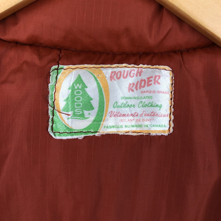 Vintage 1970s-1980'S Woods Rough Rider Down Vest, Made in Canada, Men's Size L Down (insulation) orange type Vintage Second Hand