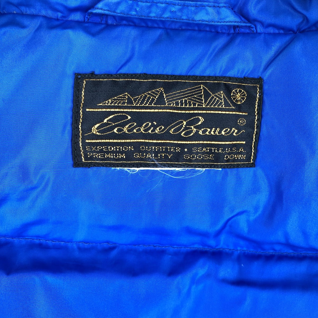 Vintage 80s-90'S Eddie Bauer black tag goose down vest, men's size L Goose down (insulation) blue type Vintage Second Hand