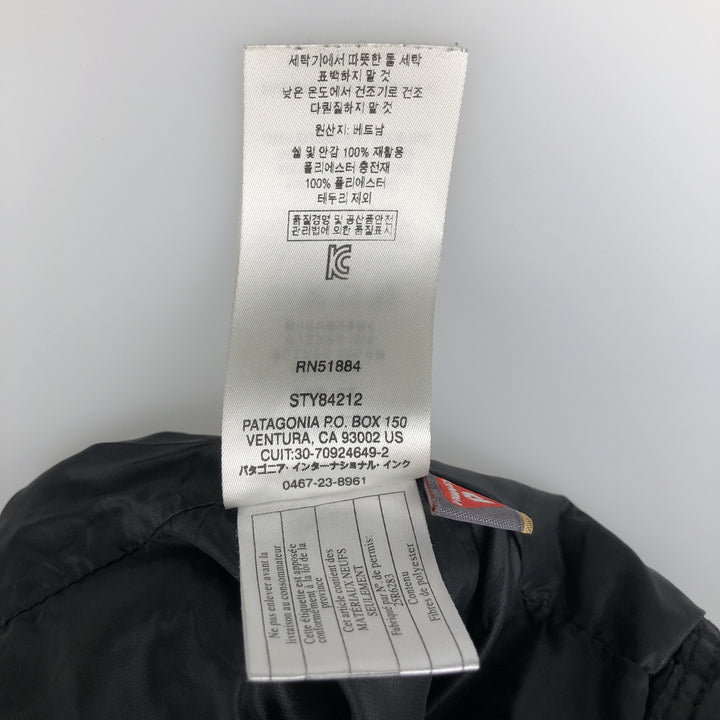 Patagonia Nano Puff Jacket (84212FA18), Men's Medium-sized padded puffer jacket. recycled polyester black type Vintage Second Hand