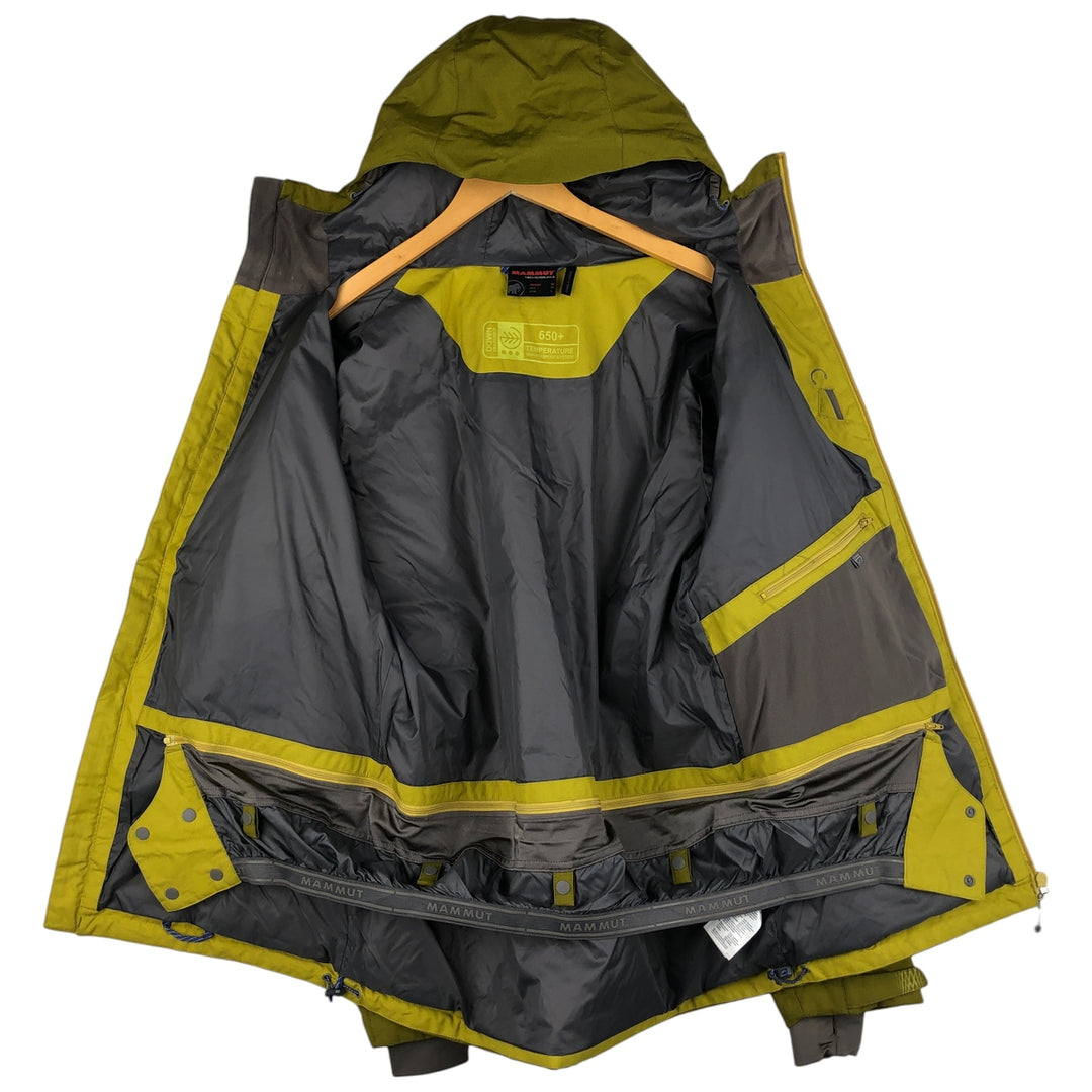 Mammut Down Parka, Men's Size M polyester Khaki type Vintage Second Hand