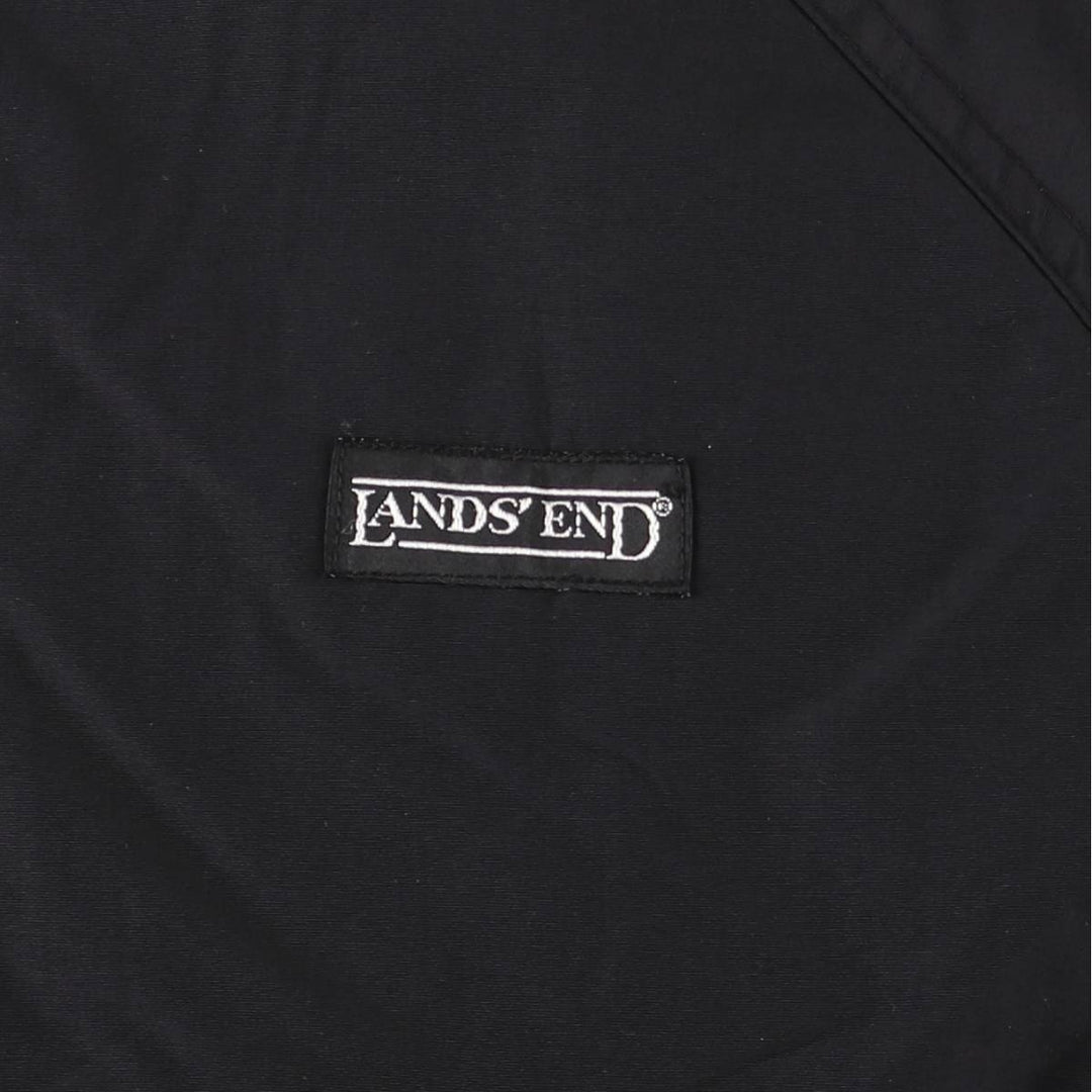 Vintage 90'S Lands' End padded puffer jacket, men's size XL Nylon black type Vintage Second Hand