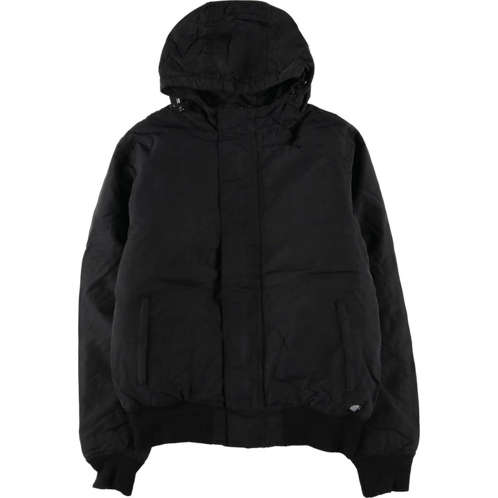 Dickies padded hoodie/puffer jacket, men's size S polyester black type Vintage Second Hand