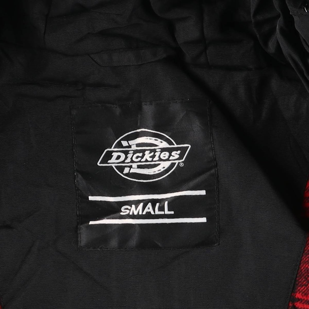 Dickies padded hoodie/puffer jacket, men's size S polyester black type Vintage Second Hand