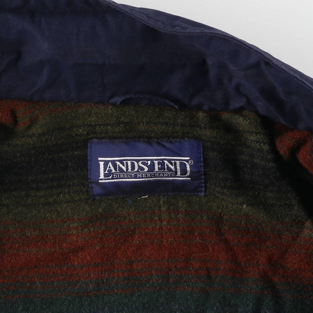 LANDS' END Men's Padded Puffer Jacket (XL) unclear navy blue type Vintage Second Hand