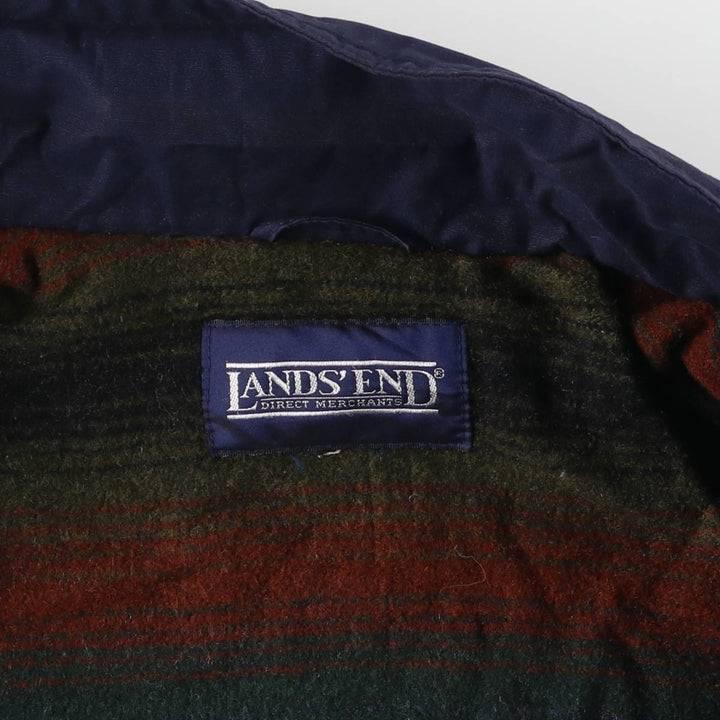 LANDS' END Men's Padded Puffer Jacket (XL) unclear navy blue type Vintage Second Hand