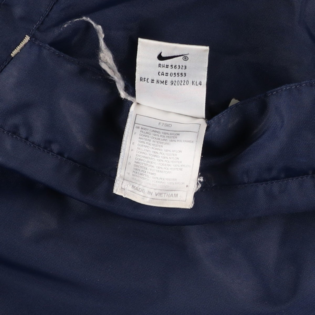 90s-00'S Nike Reversible Padded Puffer Jacket with Back Logo, Men's Size Medium Nylon navy blue type Vintage Second Hand