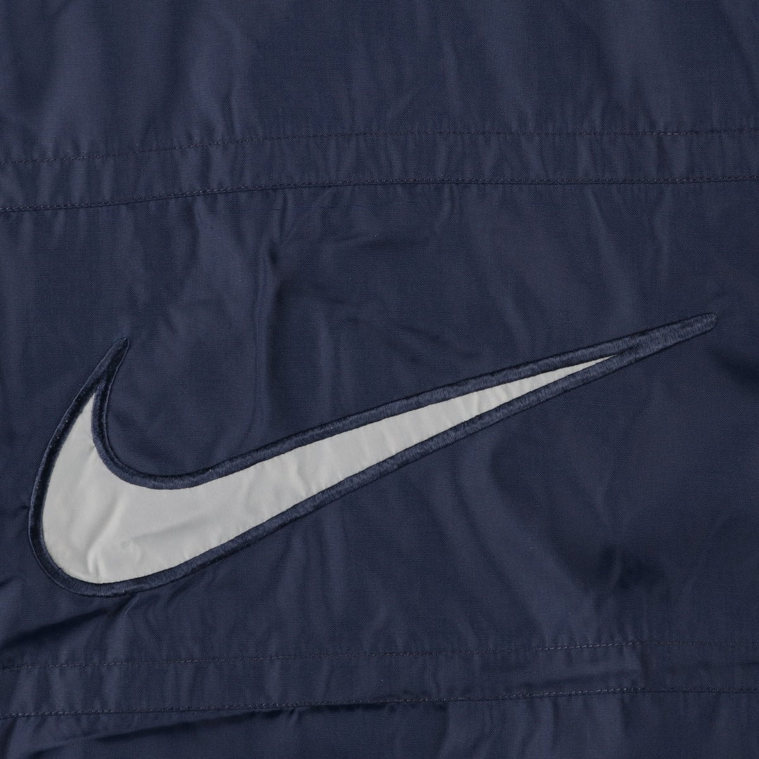 90s-00'S Nike Reversible Padded Puffer Jacket with Back Logo, Men's Size Medium Nylon navy blue type Vintage Second Hand