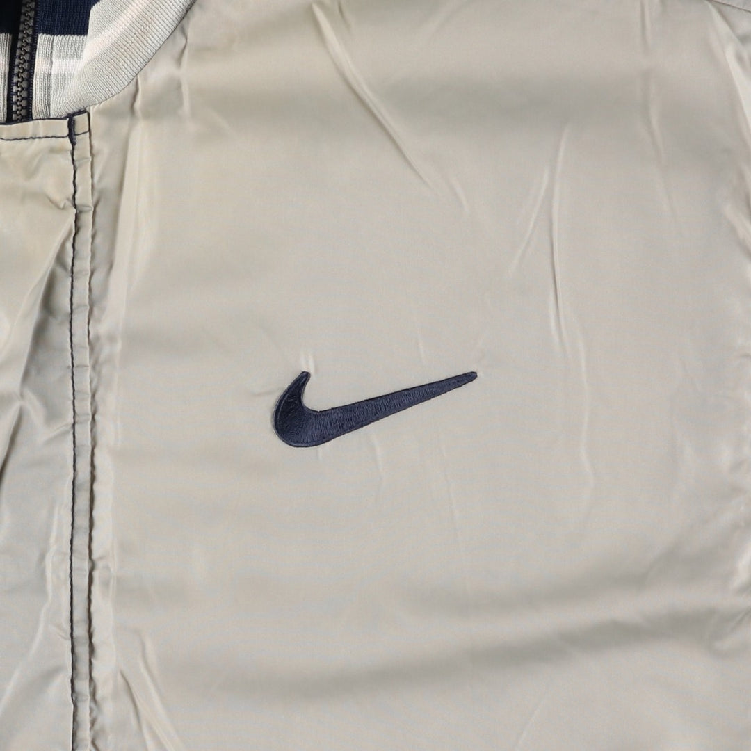 90s-00'S Nike Reversible Padded Puffer Jacket with Back Logo, Men's Size Medium Nylon navy blue type Vintage Second Hand