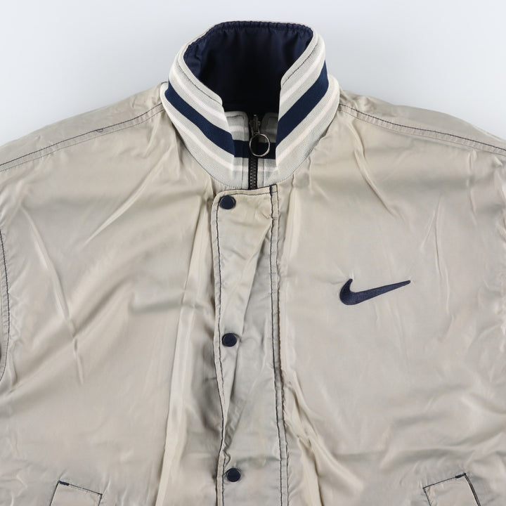 90s-00'S Nike Reversible Padded Puffer Jacket with Back Logo, Men's Size Medium Nylon navy blue type Vintage Second Hand