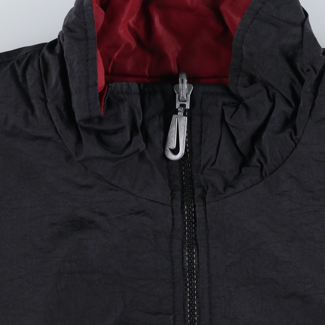 90'S Nike reversible puffer jacket with back logo, men's size L, vintage Nylon black type Vintage Second Hand