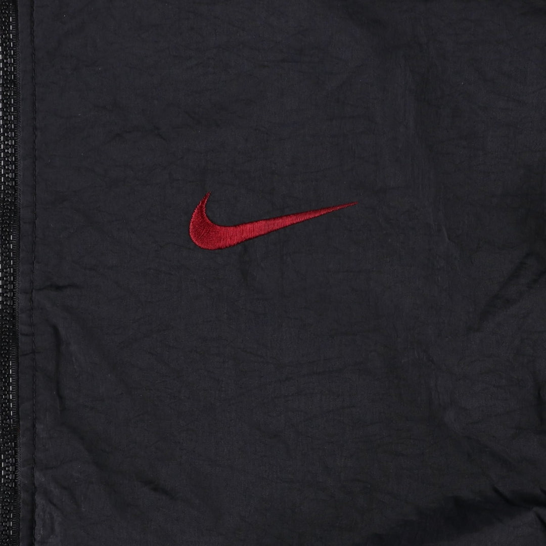 90'S Nike reversible puffer jacket with back logo, men's size L, vintage Nylon black type Vintage Second Hand
