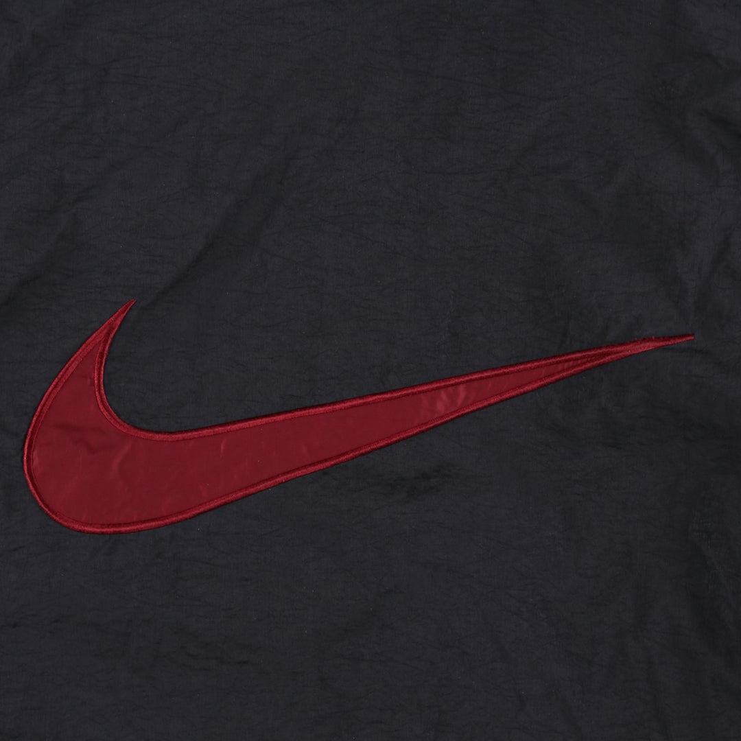 90'S Nike reversible puffer jacket with back logo, men's size L, vintage Nylon black type Vintage Second Hand