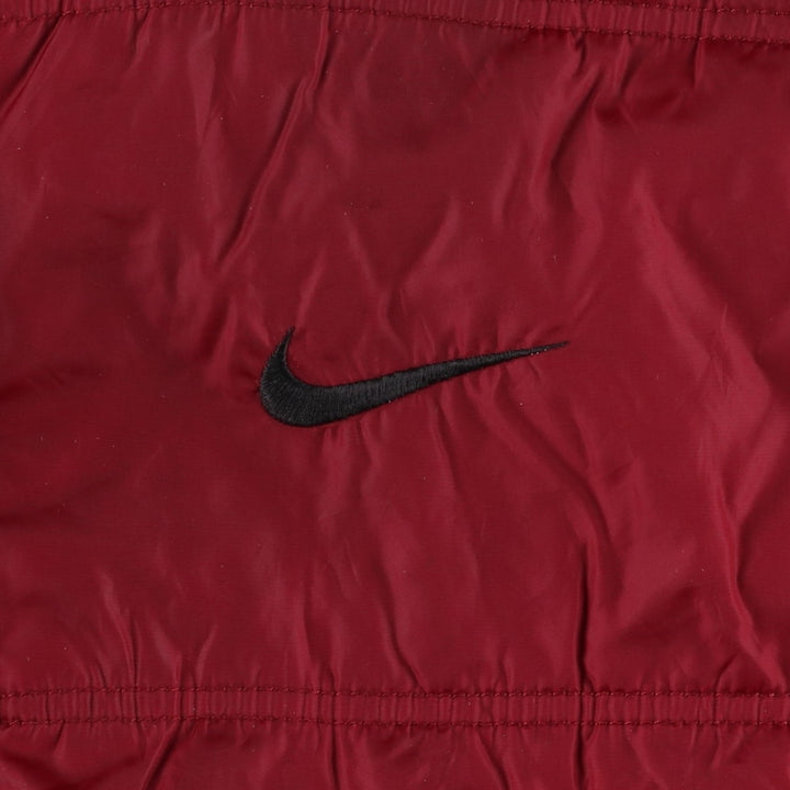 90'S Nike reversible puffer jacket with back logo, men's size L, vintage Nylon black type Vintage Second Hand