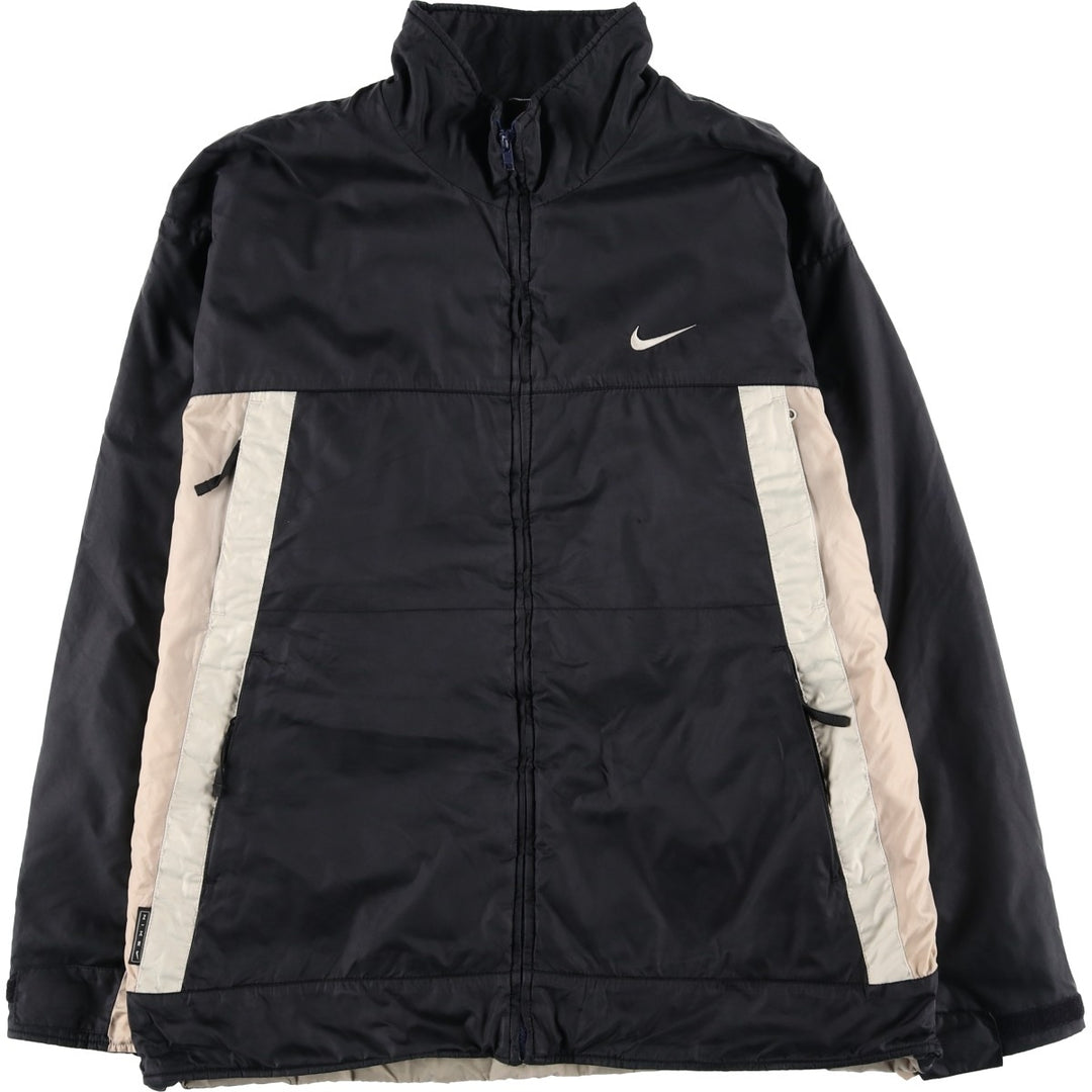 90s-00'S Nike padded puffer jacket, men's size XL Nylon black type Vintage Second Hand