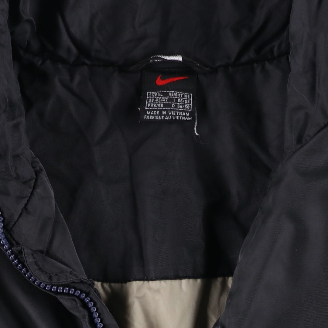 90s-00'S Nike padded puffer jacket, men's size XL Nylon black type Vintage Second Hand
