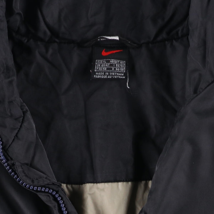 90s-00'S Nike padded puffer jacket, men's size XL Nylon black type Vintage Second Hand