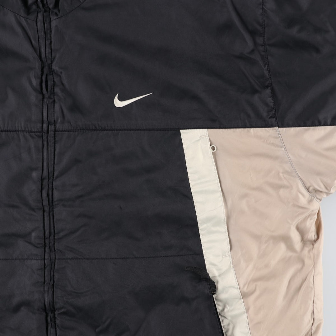 90s-00'S Nike padded puffer jacket, men's size XL Nylon black type Vintage Second Hand