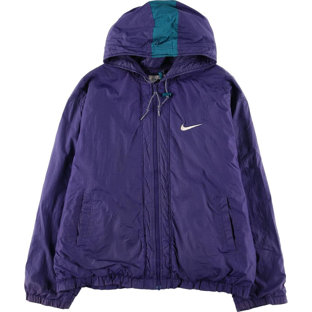 90'S Nike Padded Parka Puffer Jacket Men's Size L Vintage polyester purple type Vintage Second Hand