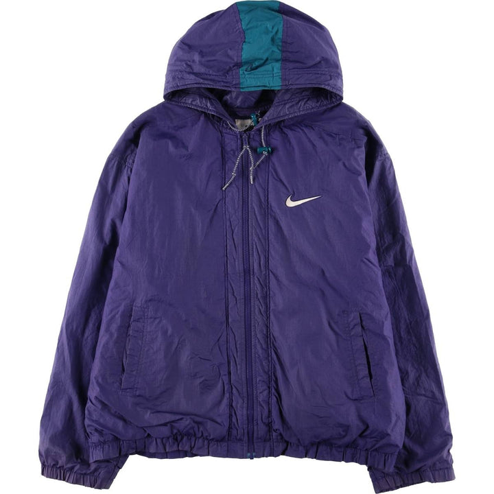 90'S Nike Padded Parka Puffer Jacket Men's Size L Vintage polyester purple type Vintage Second Hand