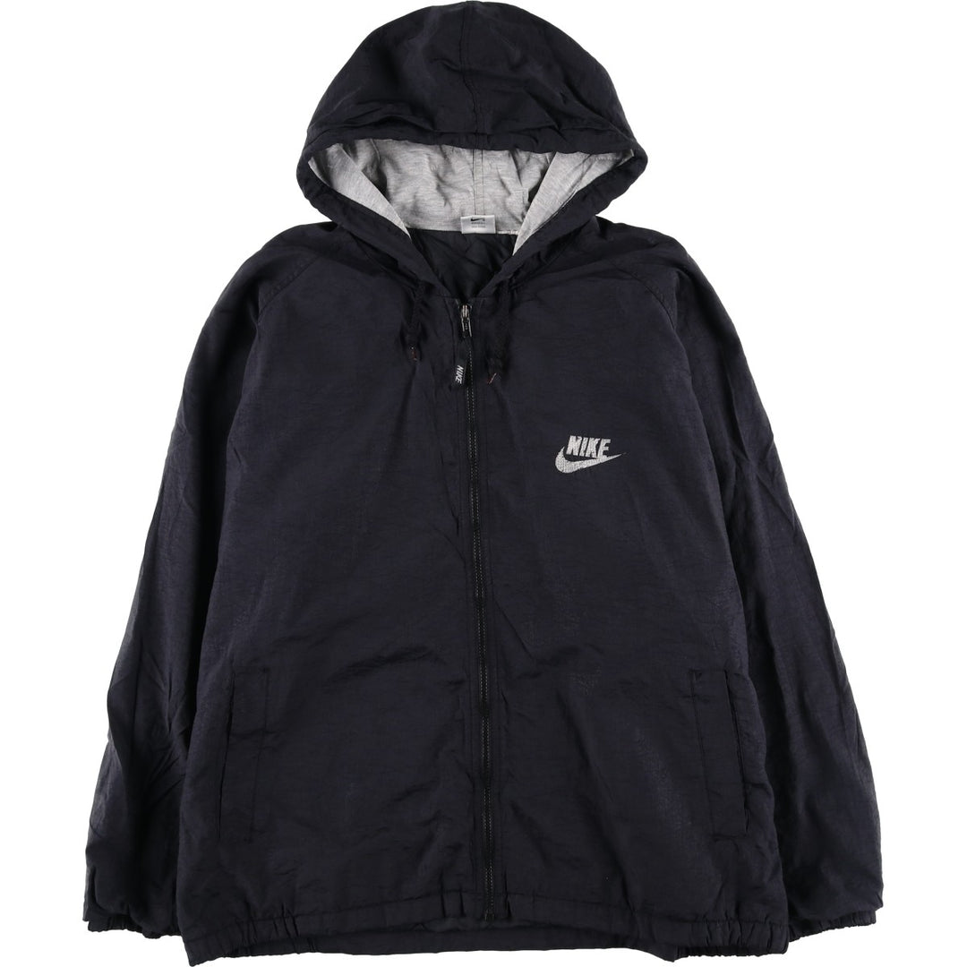2000'S Nike padded hoodie/puffer jacket, men's size XL unclear black type Vintage Second Hand
