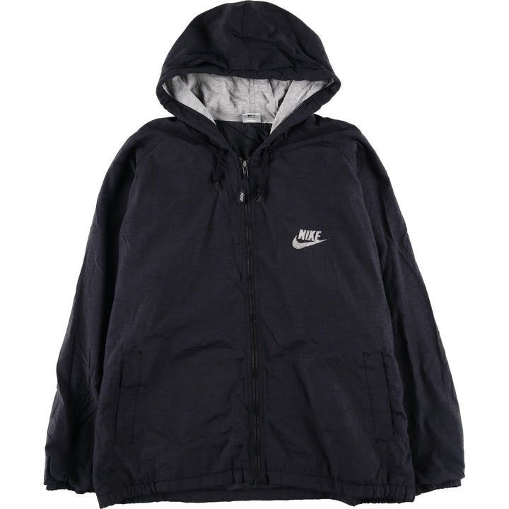 2000'S Nike padded hoodie/puffer jacket, men's size XL unclear black type Vintage Second Hand