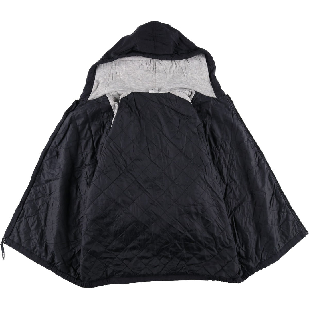 2000'S Nike padded hoodie/puffer jacket, men's size XL unclear black type Vintage Second Hand