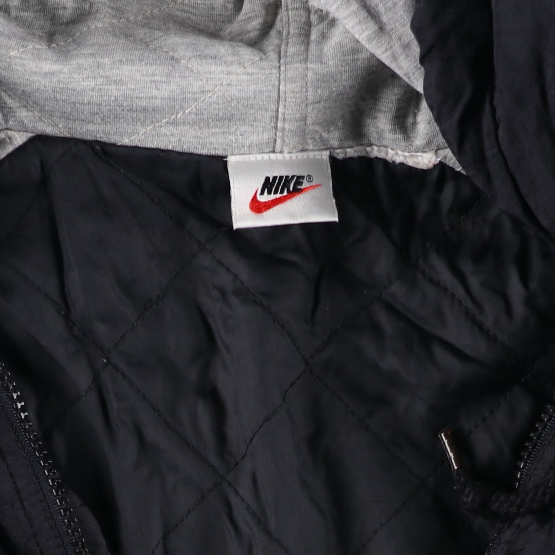 2000'S Nike padded hoodie/puffer jacket, men's size XL unclear black type Vintage Second Hand