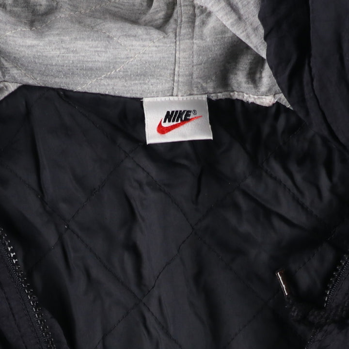 2000'S Nike padded hoodie/puffer jacket, men's size XL unclear black type Vintage Second Hand