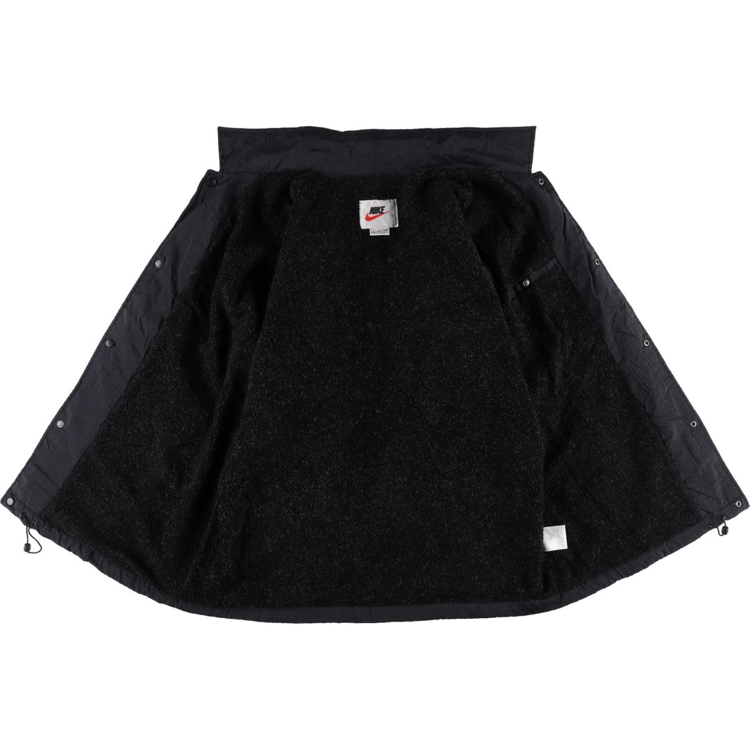 90s-00'S Nike Back Logo Coach Jacket, Men's Size Medium Nylon black type Vintage Second Hand