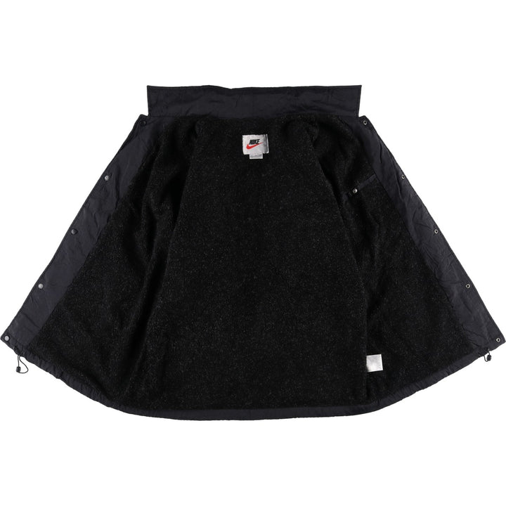 90s-00'S Nike Back Logo Coach Jacket, Men's Size Medium Nylon black type Vintage Second Hand