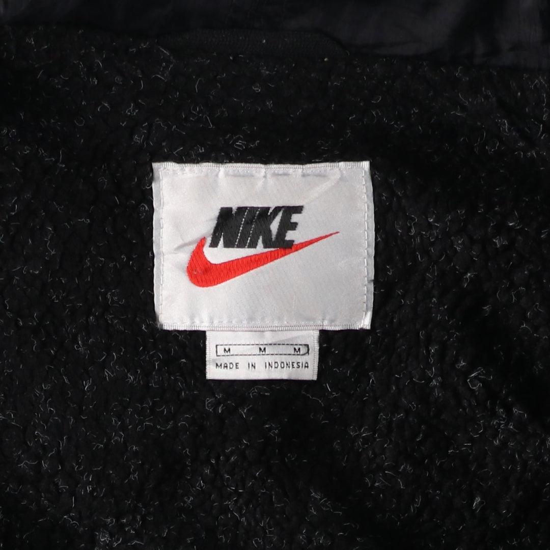 90s-00'S Nike Back Logo Coach Jacket, Men's Size Medium Nylon black type Vintage Second Hand
