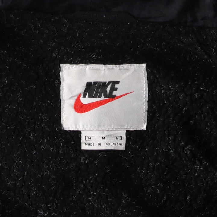 90s-00'S Nike Back Logo Coach Jacket, Men's Size Medium Nylon black type Vintage Second Hand