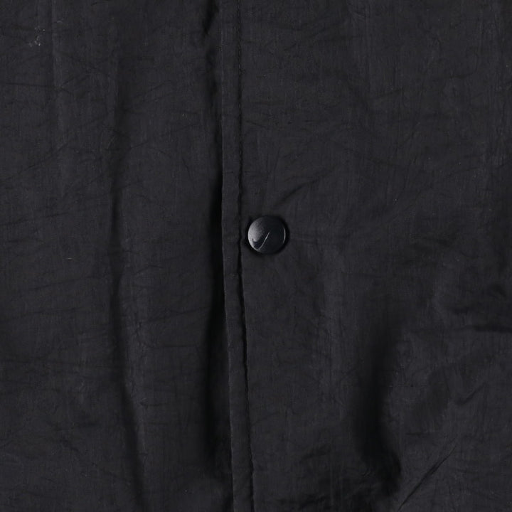 90s-00'S Nike Back Logo Coach Jacket, Men's Size Medium Nylon black type Vintage Second Hand