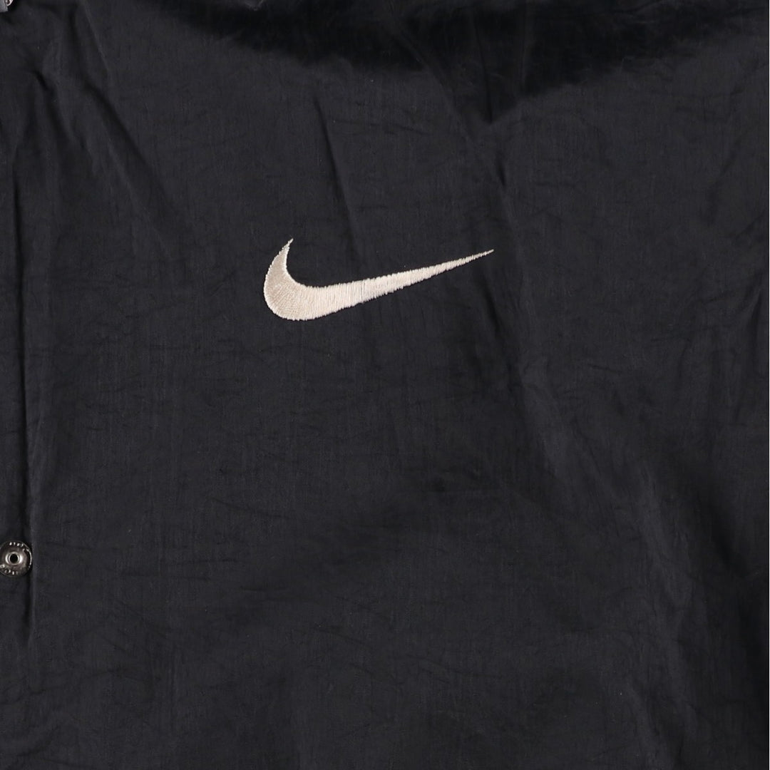 90s-00'S Nike Back Logo Coach Jacket, Men's Size Medium Nylon black type Vintage Second Hand