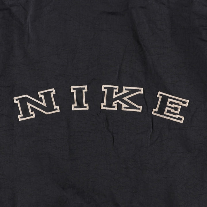 90s-00'S Nike Back Logo Coach Jacket, Men's Size Medium Nylon black type Vintage Second Hand