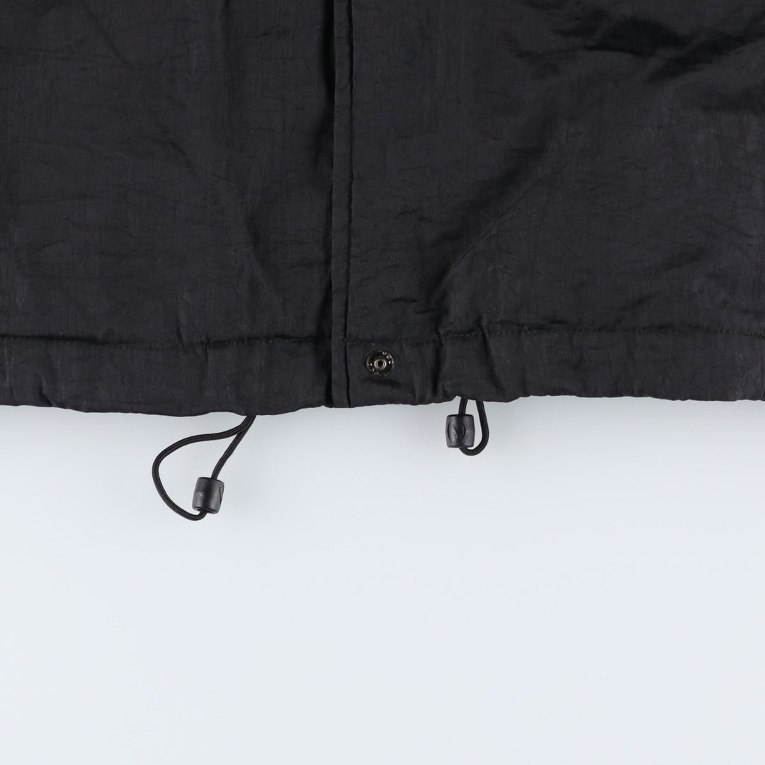 90s-00'S Nike Back Logo Coach Jacket, Men's Size Medium Nylon black type Vintage Second Hand