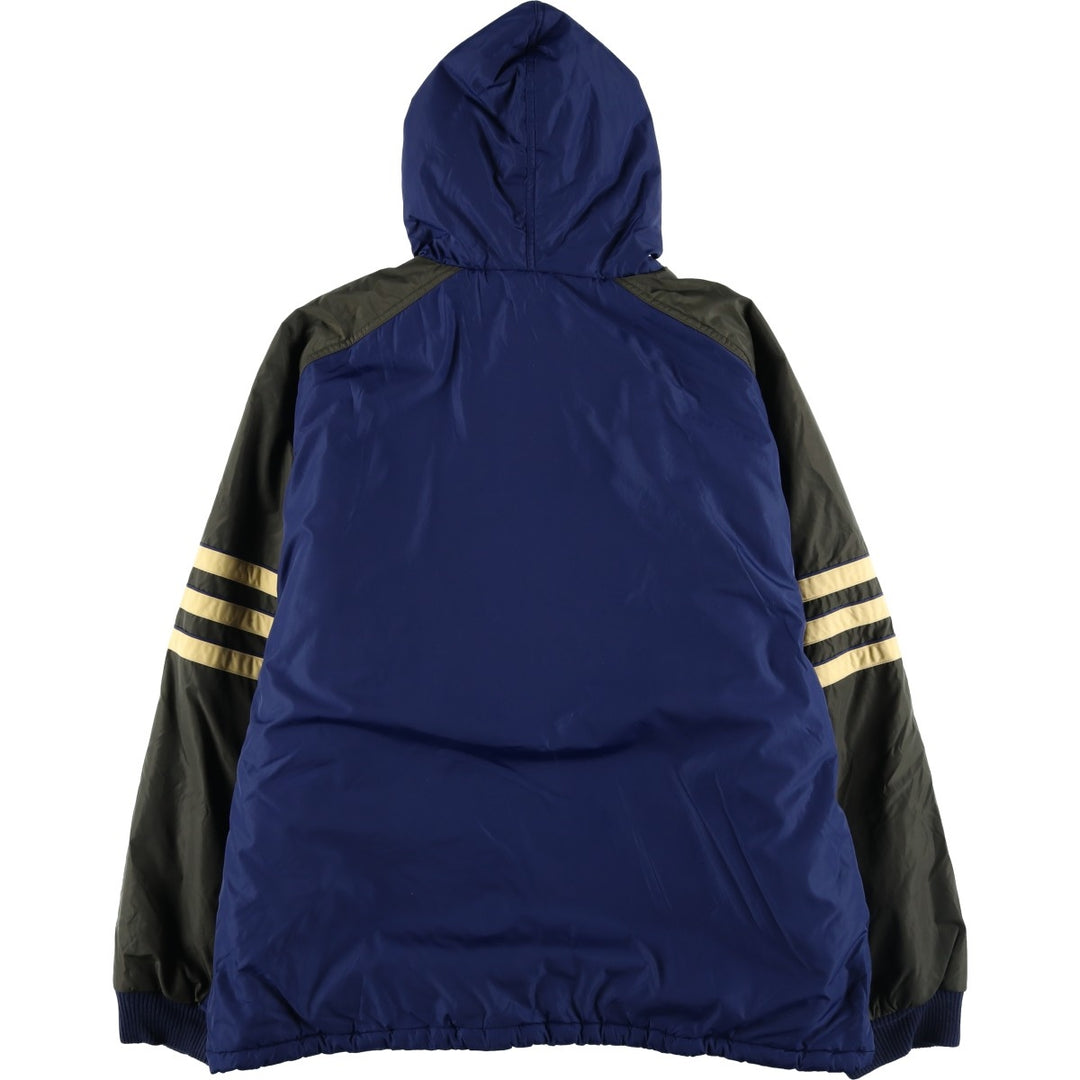 90s-00'S adidas reversible padded puffer jacket, men's size XXL Nylon blue type Vintage Second Hand