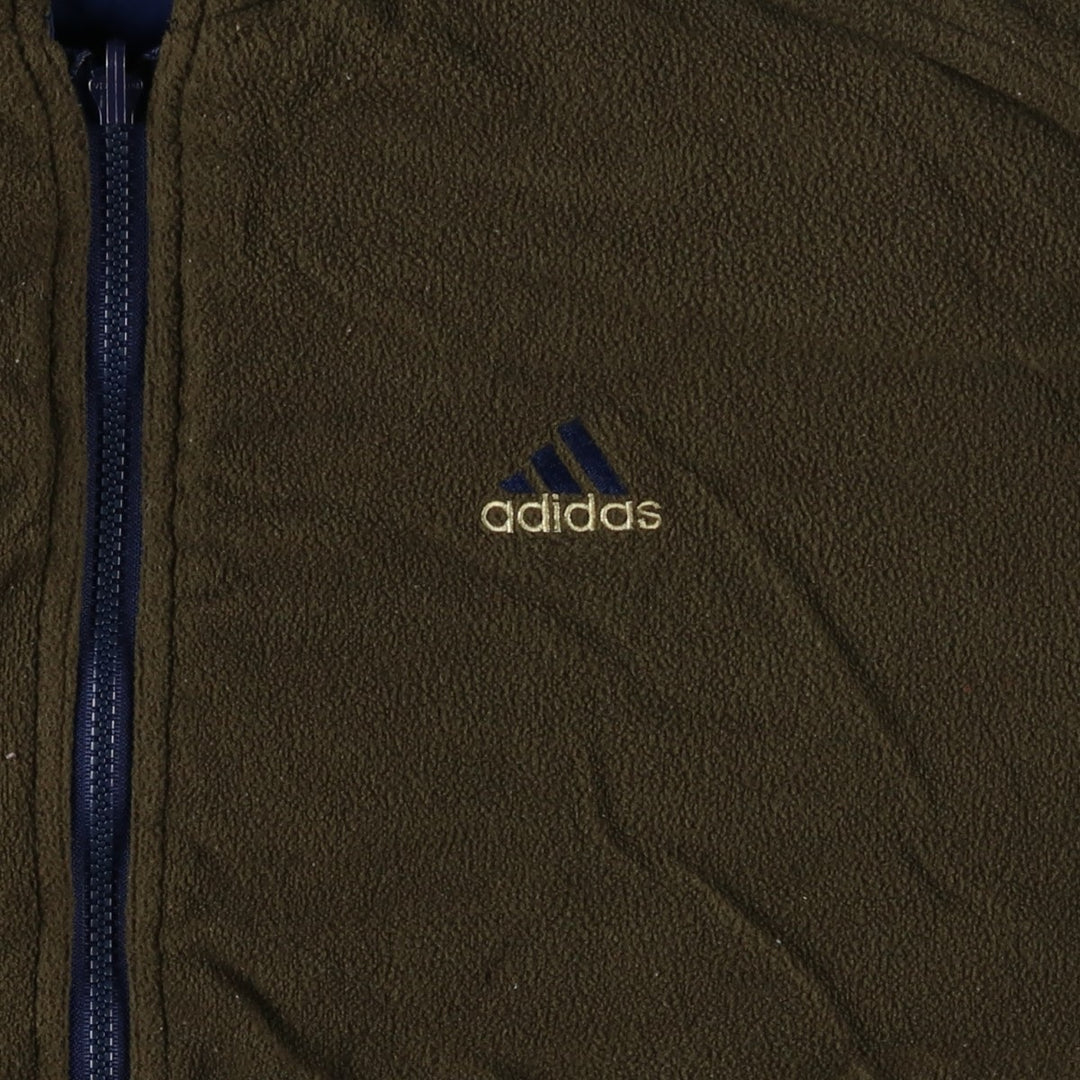 90s-00'S adidas reversible padded puffer jacket, men's size XXL Nylon blue type Vintage Second Hand