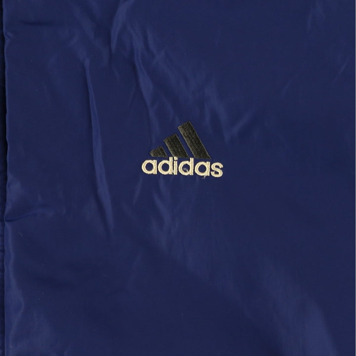90s-00'S adidas reversible padded puffer jacket, men's size XXL Nylon blue type Vintage Second Hand