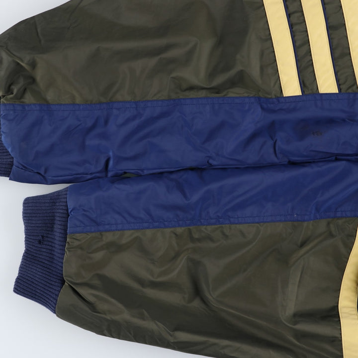 90s-00'S adidas reversible padded puffer jacket, men's size XXL Nylon blue type Vintage Second Hand