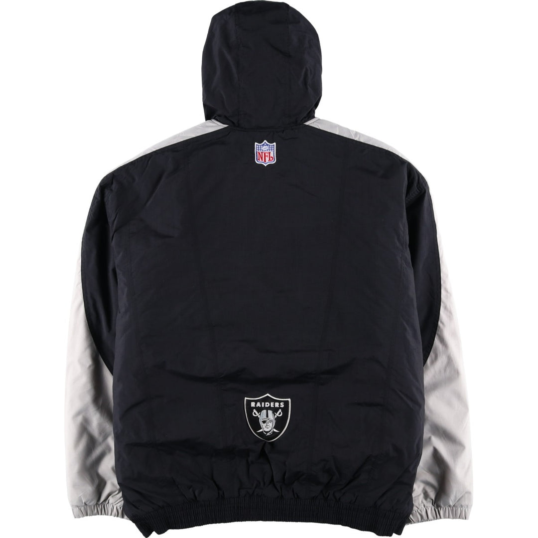 2000'S Nike Team NFL Las Vegas Raiders Padded Puffer Jacket, Men's Size L Nylon black type Vintage Second Hand