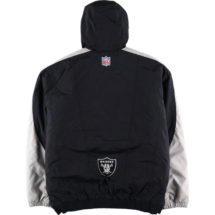 2000'S Nike Team NFL Las Vegas Raiders Padded Puffer Jacket, Men's Size L Nylon black type Vintage Second Hand